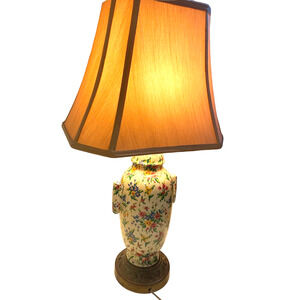 Vintage Royal Winton Chintz Lamp Queen Anne Ginger Jar Base Needlepoint Pattern